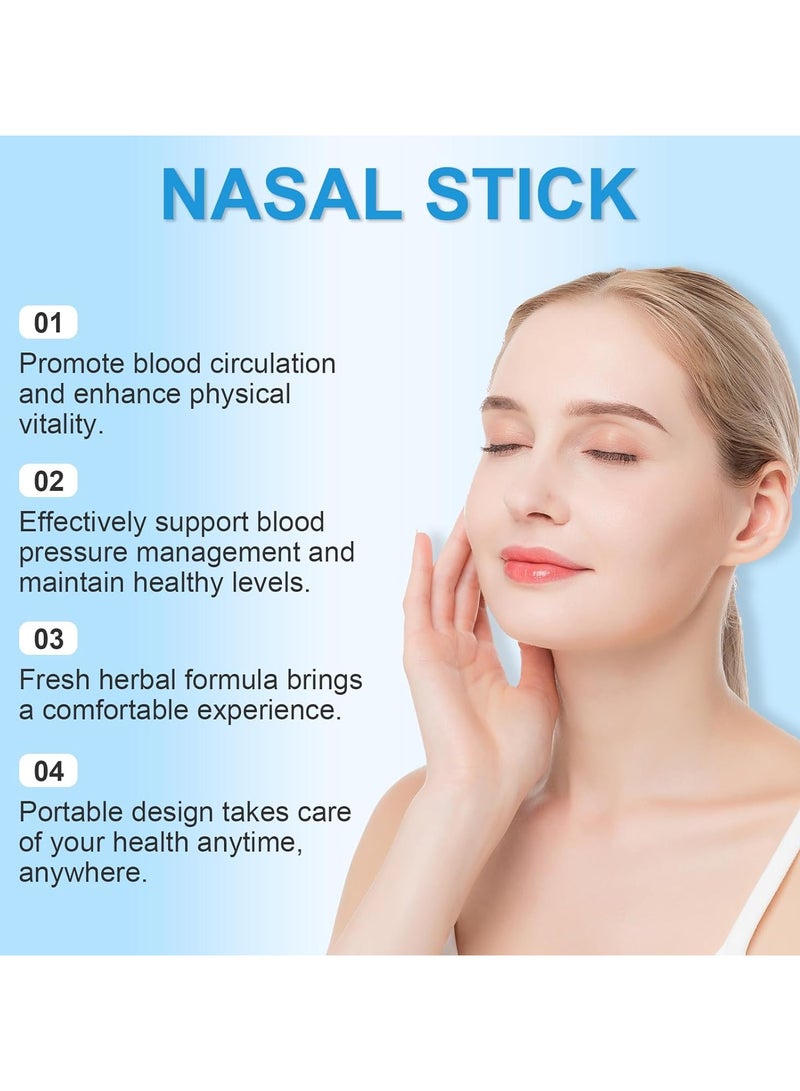 عصا أنفية لتعزيز الطاقة (عبوة من 4 قطع) عصا استنشاق أنفية محمولة لتحسين التنفس، منثول نقي وطبيعي يوفر تبريدًا منعشًا - Image 4